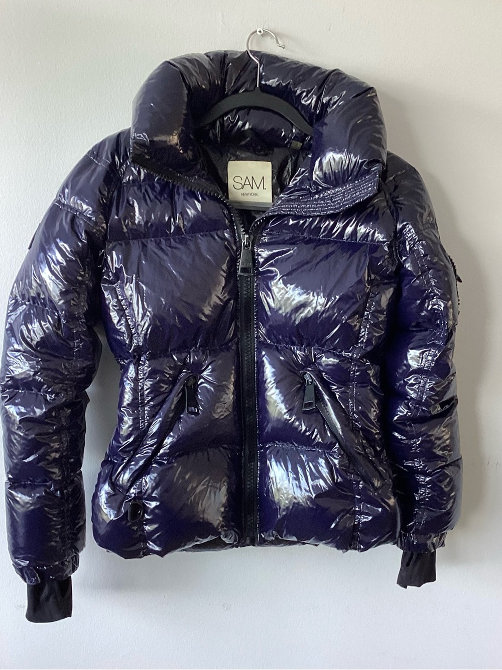 SAM. New York Freestyle Down Puffer Jacket Navy Glossy Lacquer (Read/As-Is)